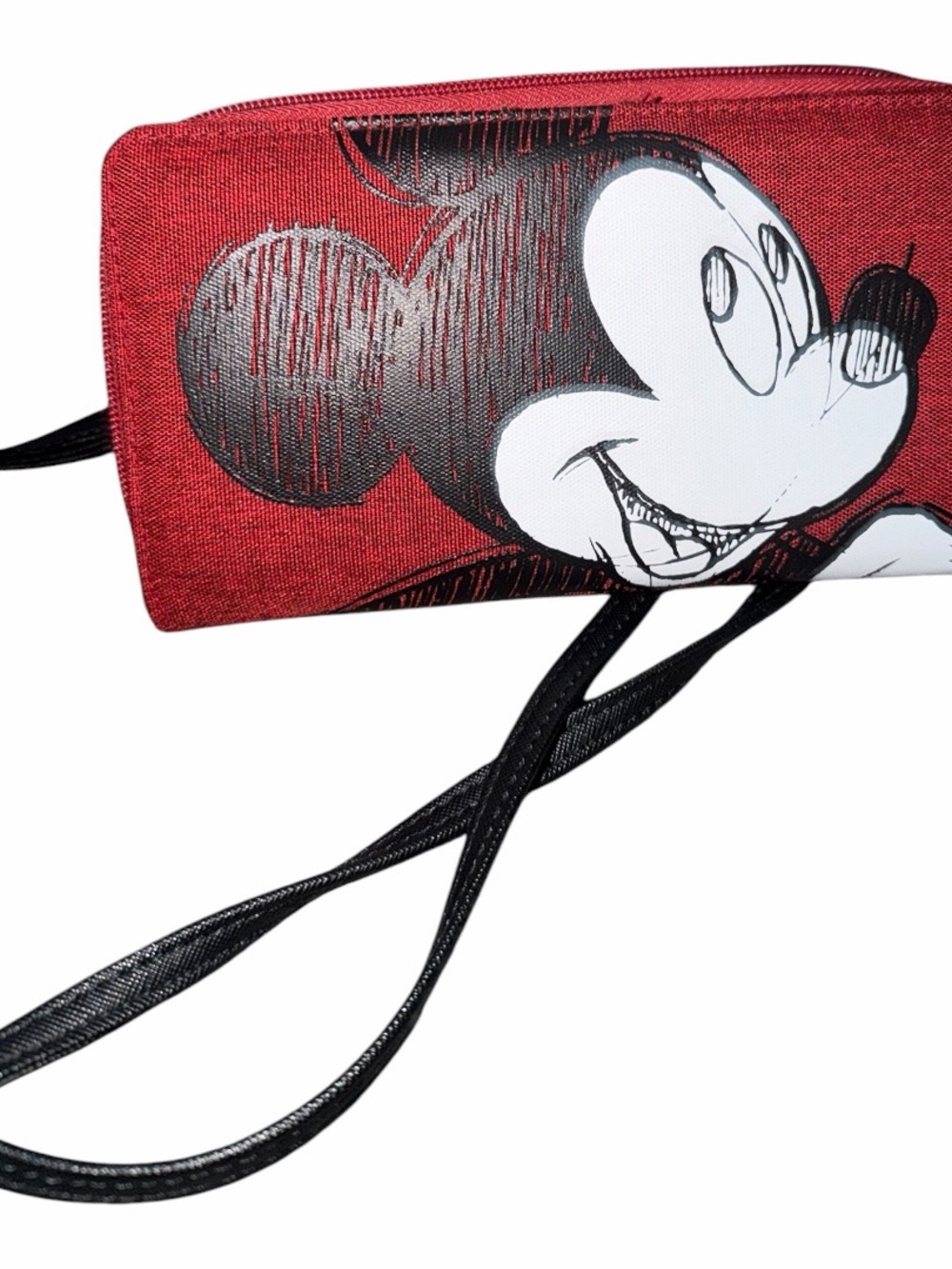 Disney Red and Black Mickey Mouse Crossbody Wallet